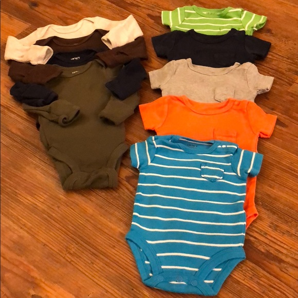 Carters Other - Carters 4 thermal onesies 5 short sleeve onesies